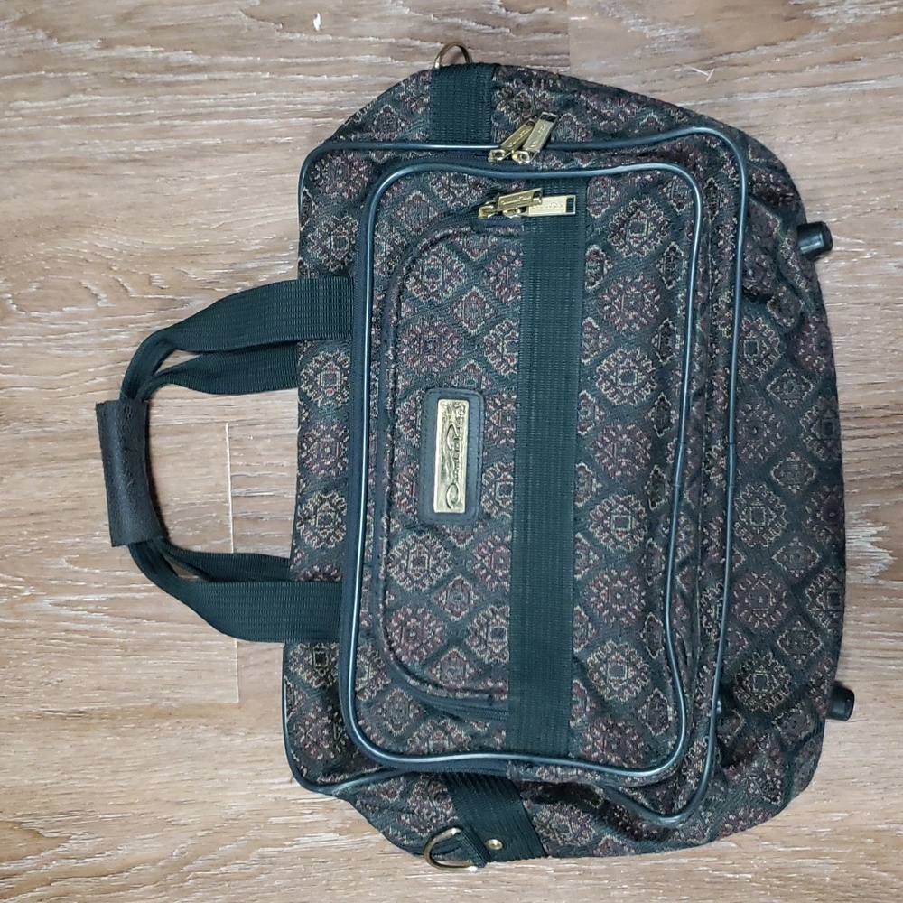 Oscar de la Renta Duffle Bag Travel Carry On Versatile Vintage Retro Y2K